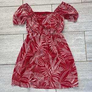Banana Republic Tropical Red Dress